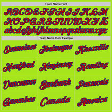 Load image into Gallery viewer, Custom Neon Green Red-Royal Authentic Throwback Basketball Jersey