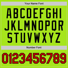 Load image into Gallery viewer, Custom Neon Green Red-Black Authentic Throwback Basketball Jersey