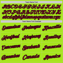 Load image into Gallery viewer, Custom Neon Green Maroon-Black Authentic Throwback Basketball Jersey