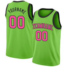 Load image into Gallery viewer, Custom Neon Green Pink-Black Authentic Basketball Jersey