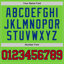 Load image into Gallery viewer, Custom Neon Green Red-Royal Authentic Basketball Jersey