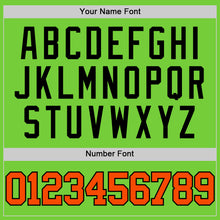 Load image into Gallery viewer, Custom Neon Green Orange-Black Authentic Basketball Jersey