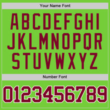 Load image into Gallery viewer, Custom Neon Green Maroon-White Authentic Basketball Jersey