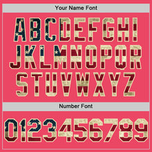 Load image into Gallery viewer, Custom Neon Pink Vintage USA Flag-Cream Authentic Baseball Jersey