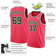 Load image into Gallery viewer, Custom Neon Pink Green-White Authentic Basketball Jersey