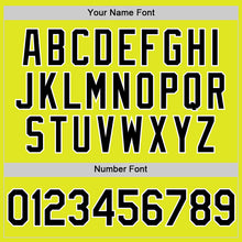 Load image into Gallery viewer, Custom Neon Yellow Black-White Authentic Baseball Jersey