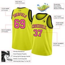 Load image into Gallery viewer, Custom Neon Yellow Pink-Black Authentic Basketball Jersey