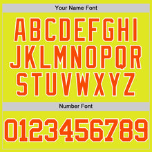 Load image into Gallery viewer, Custom Neon Yellow Orange-White Authentic Basketball Jersey