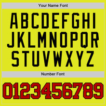 Load image into Gallery viewer, Custom Neon Yellow Red-Black Authentic Basketball Jersey