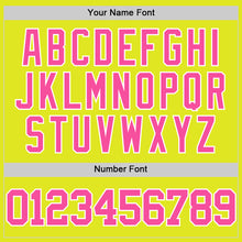 Load image into Gallery viewer, Custom Neon Yellow Pink-White Authentic Basketball Jersey