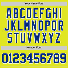 Load image into Gallery viewer, Custom Neon Yellow Royal-White Authentic Basketball Jersey