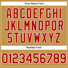 Load image into Gallery viewer, Custom Old Gold Red-White Performance T-Shirt
