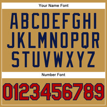 Load image into Gallery viewer, Custom Old Gold Red-Navy Performance T-Shirt