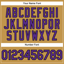 Load image into Gallery viewer, Custom Old Gold Purple-Black Performance T-Shirt