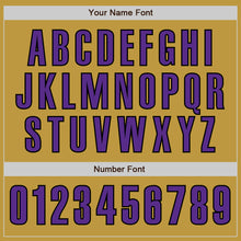 Load image into Gallery viewer, Custom Old Gold Purple-Black Authentic Baseball Jersey