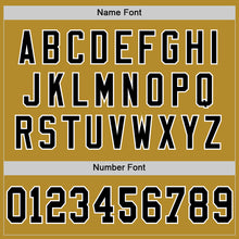Load image into Gallery viewer, Custom Old Gold Black-White Mesh Authentic Throwback Football Jersey