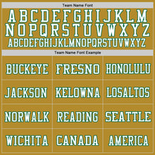 Load image into Gallery viewer, Custom Old Gold Kelly Green-White Mesh Authentic Throwback Football Jersey