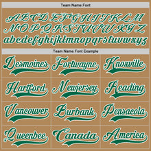 Load image into Gallery viewer, Custom Old Gold Kelly Green-White Hockey Lace Neck Jersey