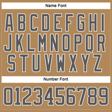 Load image into Gallery viewer, Custom Old Gold Steel Gray-Red Hockey Lace Neck Jersey