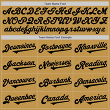 Load image into Gallery viewer, Custom Old Gold Black Authentic Baseball Jersey