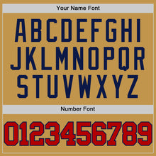 Load image into Gallery viewer, Custom Old Gold Red-Navy Authentic Basketball Jersey