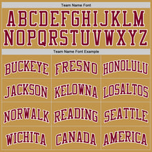 Load image into Gallery viewer, Custom Old Gold Maroon-White Authentic Basketball Jersey