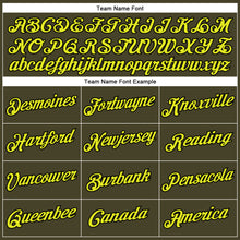 Load image into Gallery viewer, Custom Olive Neon Yellow-Black Performance Salute To Service T-Shirt