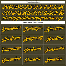 Load image into Gallery viewer, Custom Olive Gold-Black Performance Salute To Service T-Shirt