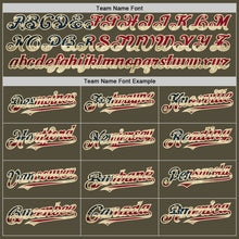 Load image into Gallery viewer, Custom Olive Vintage USA Flag-Cream Mesh Authentic Throwback Salute To Service Baseball Jersey