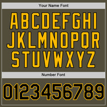 Load image into Gallery viewer, Custom Olive Black-Gold Mesh Authentic Throwback Salute To Service Baseball Jersey