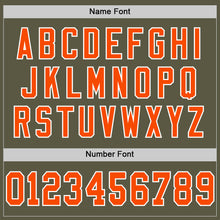 Load image into Gallery viewer, Custom Olive Orange-White Mesh Authentic Throwback Salute To Service Football Jersey