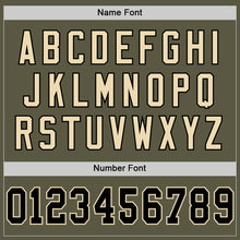 Load image into Gallery viewer, Custom Olive Black-Cream Mesh Authentic Throwback Salute To Service Football Jersey