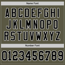 Load image into Gallery viewer, Custom Olive Black-White Mesh Authentic Throwback Salute To Service Football Jersey