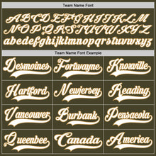 Load image into Gallery viewer, Custom Olive White-Old Gold Salute To Service Hockey Lace Neck Jersey