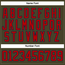 Load image into Gallery viewer, Custom Olive Red-Navy Salute To Service Hockey Lace Neck Jersey