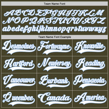 Load image into Gallery viewer, Custom Olive White-Light Blue Salute To Service Hockey Lace Neck Jersey