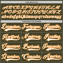 Load image into Gallery viewer, Custom Olive White-Bay Orange Salute To Service Hockey Lace Neck Jersey