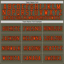 Load image into Gallery viewer, Custom Olive Orange-Black Mesh Authentic Throwback Salute To Service Football Jersey