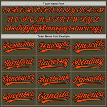 Load image into Gallery viewer, Custom Olive Orange-Black Authentic Throwback Salute To Service Baseball Jersey