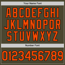 Load image into Gallery viewer, Custom Olive Orange-Black Authentic Throwback Salute To Service Baseball Jersey