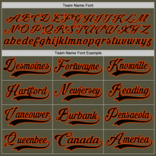 Load image into Gallery viewer, Custom Olive Black-Orange Salute To Service Hockey Jersey