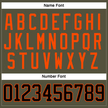 Load image into Gallery viewer, Custom Olive Black-Orange Salute To Service Hockey Jersey