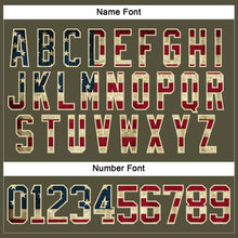 Load image into Gallery viewer, Custom Olive Vintage USA Flag Cream-Black Salute To Service Hockey Jersey