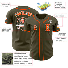Load image into Gallery viewer, Custom Olive Orange-White Authentic Salute To Service Baseball Jersey