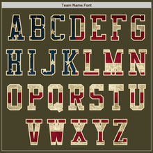 Load image into Gallery viewer, Custom Olive Vintage USA Flag-Cream Authentic Salute To Service Baseball Jersey