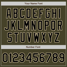 Load image into Gallery viewer, Custom Olive Black-Cream Authentic Salute To Service Baseball Jersey