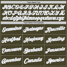 Load image into Gallery viewer, Custom Olive White-Gray Authentic Throwback Salute To Service Basketball Jersey