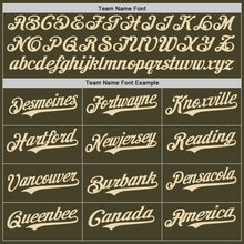 Load image into Gallery viewer, Custom Olive Cream-Red Authentic Salute To Service Baseball Jersey