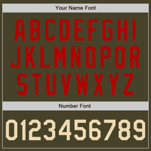 Load image into Gallery viewer, Custom Olive Cream-Red Authentic Salute To Service Baseball Jersey