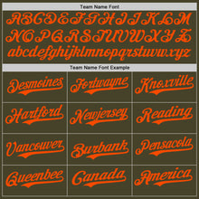 Load image into Gallery viewer, Custom Olive Orange Authentic Salute To Service Baseball Jersey